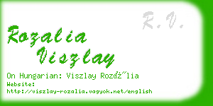 rozalia viszlay business card